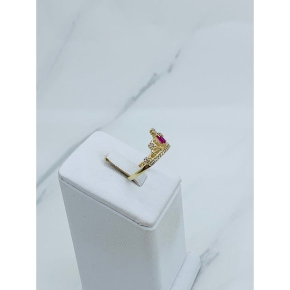 ❤️ 10k gold crown ring ❤️ Sweet 15 ring Size 7.5 ❤️ - Picture 4 of 6